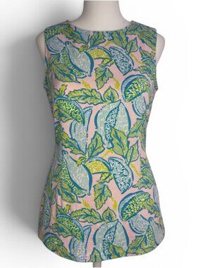 Lilly Pulitzer Citrus Print Sleeveless Tank Top Women's XL